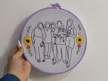 side image for Bordado personalizado en 20 cm con decoración  - 2