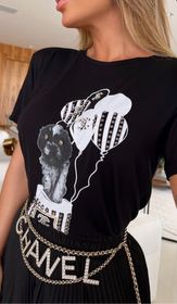 side image for T-shirt Dog Bordado - 1