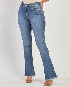 side image for Calça Jeans Boca Com Zíper  - 3