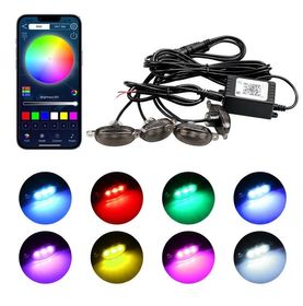 side image for LUZ PARA PARRILLA DE AUTO RGB BLUETOOTH  - 1