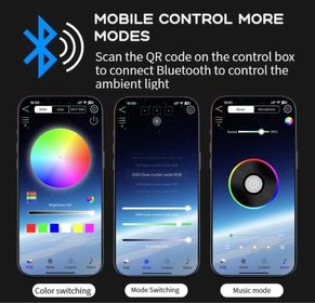side image for LUZ AMBIENTAL CON EFECTO UNDERGLOW PARA TABLERO BLUETOOTH  - 3