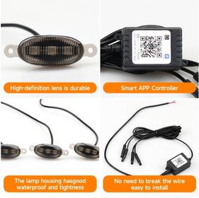 side image for LUZ PARA PARRILLA DE AUTO RGB BLUETOOTH  - 3