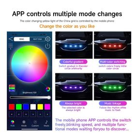 side image for LUZ PARA PARRILLA DE AUTO RGB BLUETOOTH  - 2