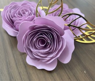 side image for Flor para topo de bolo personalizada ou Objeto 3D - 2