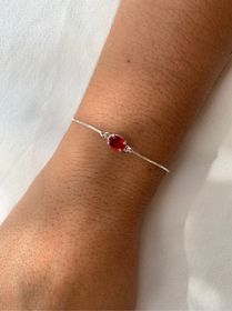 side image for Pulseira pedra oval rubi Mayara - 1