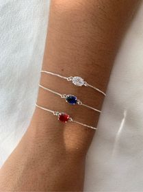 side image for Pulseira pedra oval cristal Fernanda  - 1