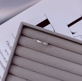 side image for Anel liso com zircônias (consulte tamanhos)  - 1
