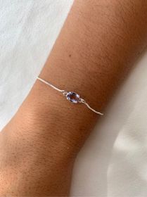 side image for Pulseira pedra oval lilás Elisabeth  - 1