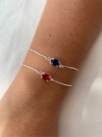 side image for Pulseira pedra oval safira Carla - 1