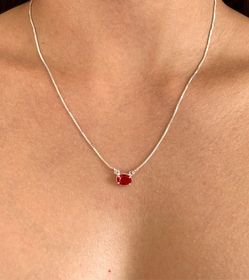 side image for Conjunto pedra oval rubi Mayara - 2