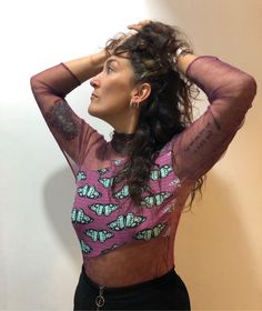 side image for Polera Traslúcida- Fly Butterfly - 2