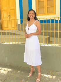 side image for Vestido MIDI branco - 1