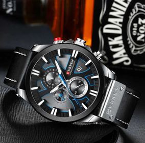 side image for CURREN 8346 BLACK BLUE DIAL - 1