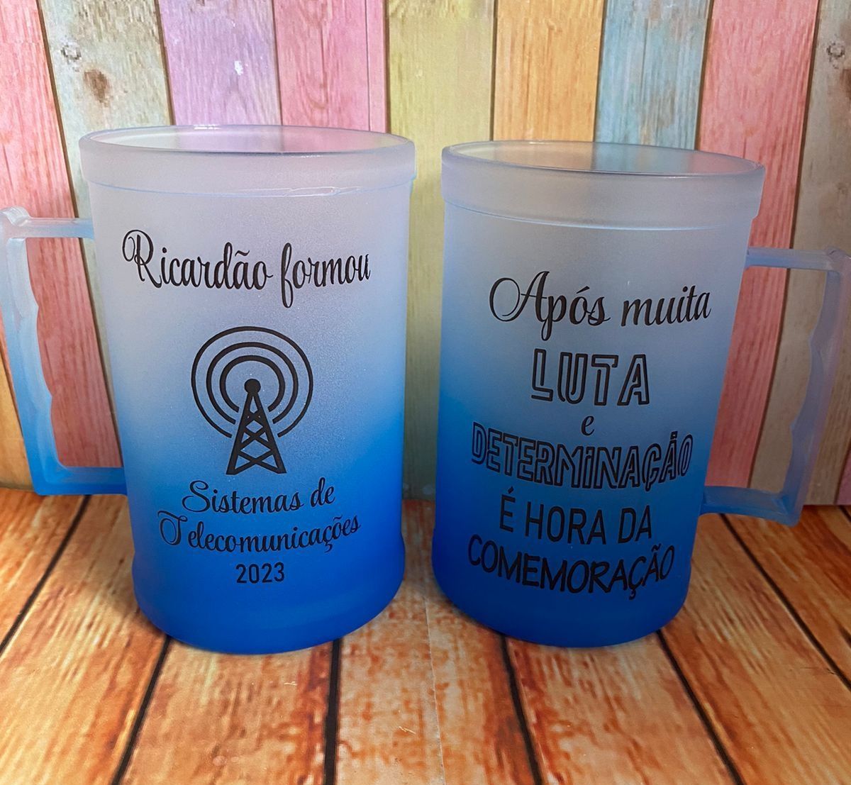 Caneca de Choop 500ml Degradê Azul