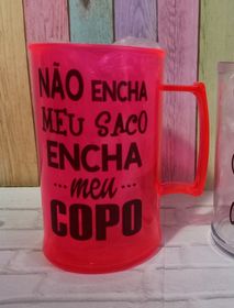 Caneca de Choop 300ml Rosa Neon