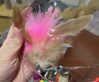 side image for Cat toy with stick feather design - 1