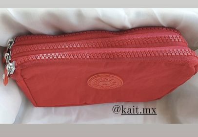 side image for Cartera color rojo 3 compartimentos  - 1
