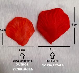 side image for 100 pétalas de rosas vermelhas artificiais - 2