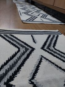 side image for Kit Passadeira Inca algodão trabalhado cru c/Preto - 3