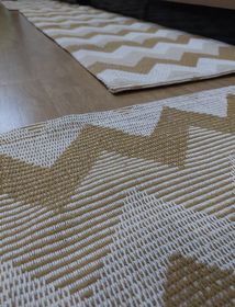 side image for Kit passadeira Chevron bege escuro com cru - 1