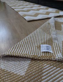 side image for Kit passadeira Chevron bege escuro com cru - 2