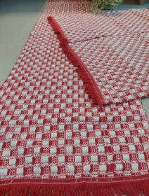 side image for Kit de Passadeira Colméia Vermelho c/franjinha  - 1