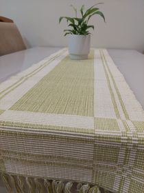 side image for Caminho de Mesa dupla face 1,50m Verde claro - 3