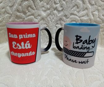side image for Caneca Mágica c/ interior colorido. - 1