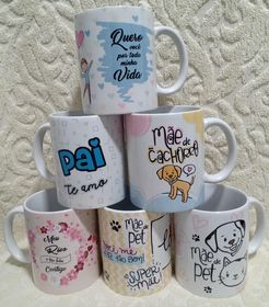 side image for Caneca branca personalizada - 1