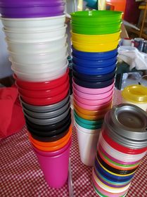 side image for Vaso de plástico reutilizable - 3