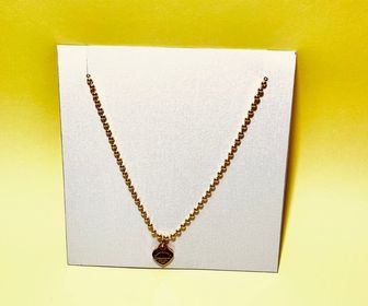 side image for Collar Corazón Colgante - Dorado - 1