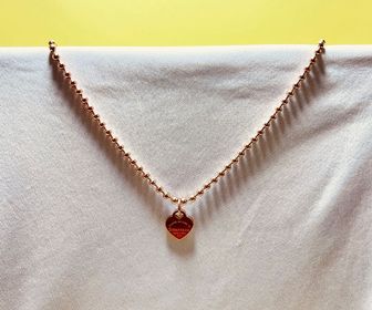 side image for Collar Corazón Colgante - Rosa - 1
