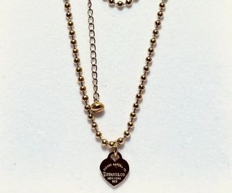 side image for Collar Corazón Colgante - Dorado - 2