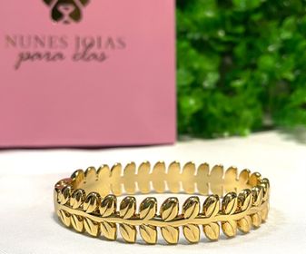 side image for PULSEIRA RAMO DE FOLHAS OURO  - 1