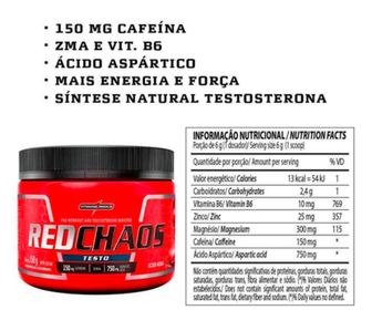side image for PRE TREINO RED CHAOS INTEGRAL MEDICA 150G - 1
