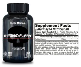 side image for THERMO FLAME 60 CAPS BLACK SKULL - 1