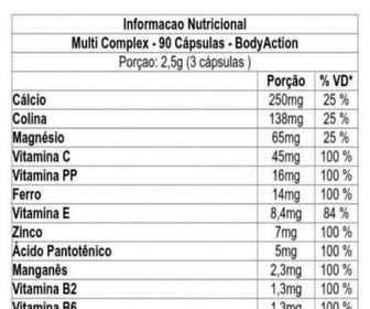 side image for POLIVITAMINICO MULTI COMPLEX BODY ACTION - 90 CAPS - 1