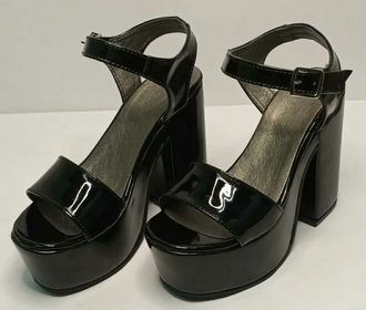 side image for Art 04 charol negro. Cuero plata - 1