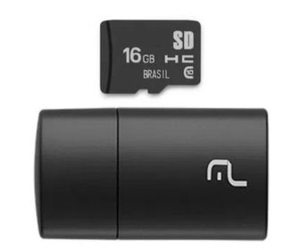 side image for Cartão de memória 16gb + leitor de cartão Multilaser mc162 - 1