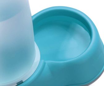 side image for Bebedouro Ou Comedouro Gatos e Cães Flex Gourmet Adaptavel Plast Pet Cor:Azul - 2