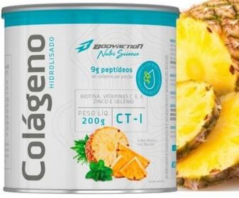 side image for Colágeno Hidrolisado c/ Ácido Hialurônico 200g (sabor hortelã com abacaxi) - 1