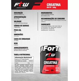 side image for Creatina Monohidratada Pura FTW 300g - 1