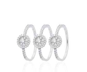 side image for Anillo Pizza Plata 925 - Zirconias (PMG) - 1