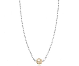 side image for Choker Perla Solitaria Plateada - 1