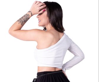 side image for CROPPED SHINE OFF WHITE - M  - 2
