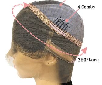 side image for *Droit 360 Lace Wig 20 pouces  - 1