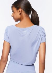 side image for Forever active boxy crop top blue Small - 2