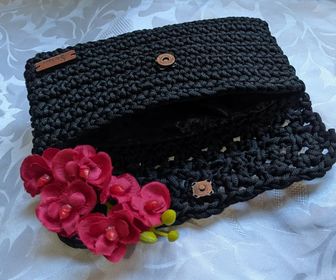 side image for Clutch Crochê Black - sob encomenda  - 1