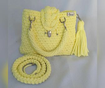 side image for Bolsa Crochê yellow baby
- Sob encomenda  - 1