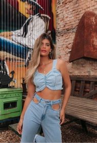 side image for Calça Jeans Vazada - 1